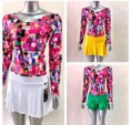 BODY MANGA LONGA E SAIA SHORT BÁSICA